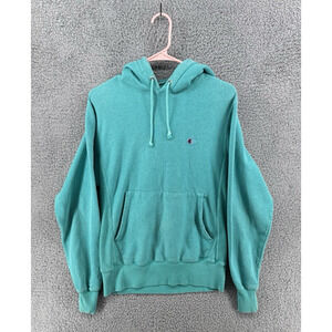 Champion Reverse Weave‎ Teal Sweatshirt Hoodie Men's Sz Small
